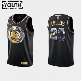 Dres Atlanta Hawks John Collins 20 Nike 2021-22 Crno Golden Edition 75th Anniversary Diamond Swingman - Dječji
